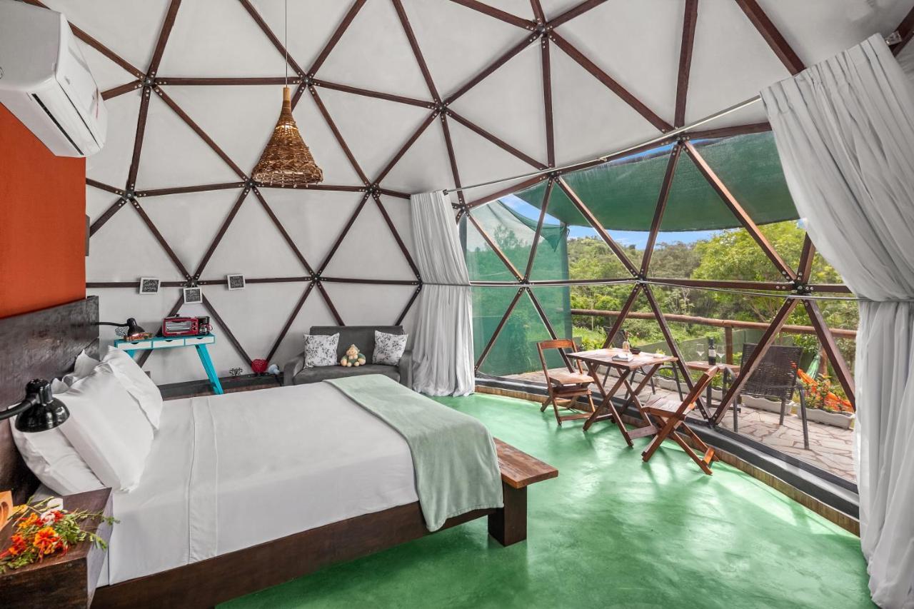 Glamping Serra Da Canastra - Casinha De Hortela - Domo Embauba Delfinópolis 외부 사진